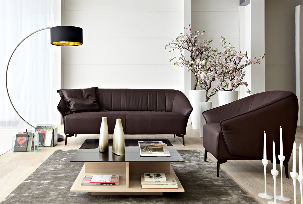 Koinor Voice Contemporary German Leather Sofas Pune Simply Sofas
