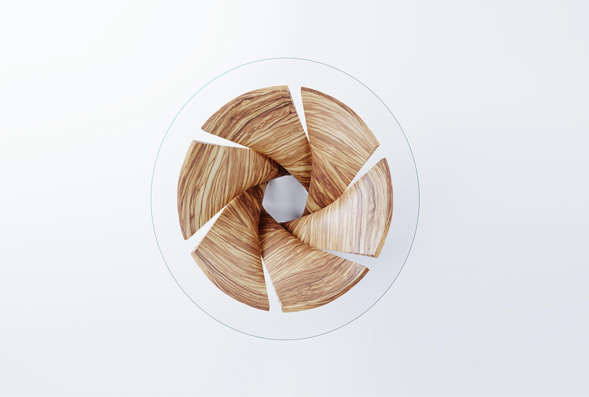 Torsion Dining Table by Natuzzi