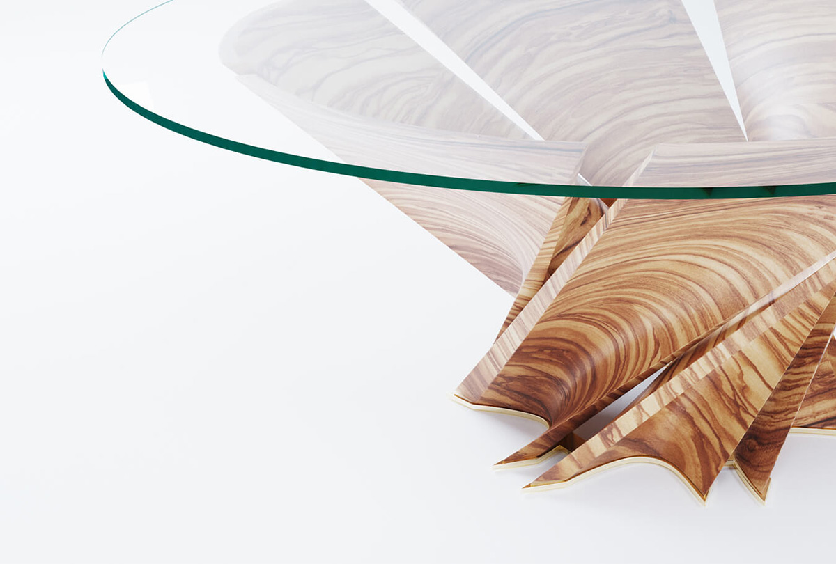 Torsion Dining Table by Natuzzi